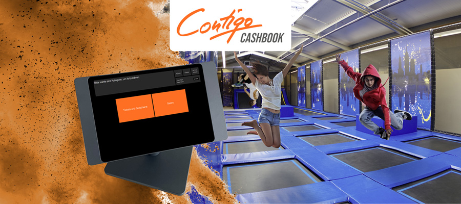 Kasse Buchung Indoor Ticketshop Onlinebuchung Cashbook Kassensystem Buchung Contigo Indoortainment SprungArena